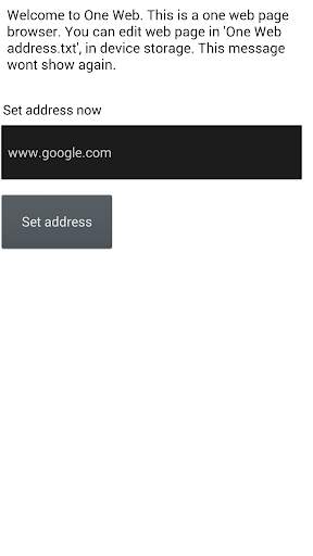 One Web page browser screenshot 1