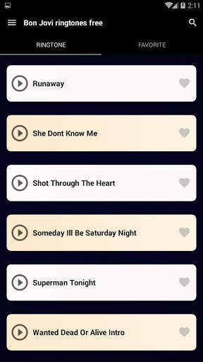 Bon Jovi ringtones free screenshot 5