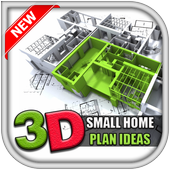 3D Small Home Plan Ideas أيقونة