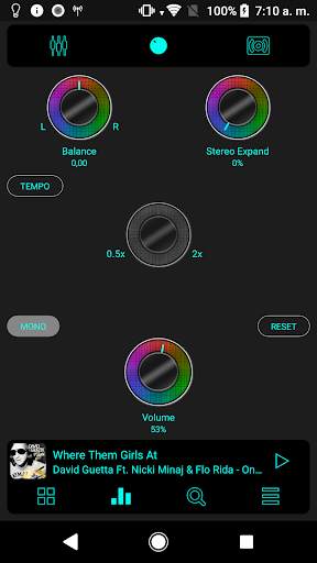 Poweramp v3 skin rainbow screenshot 4
