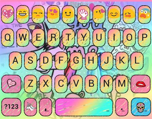 Pop Art Emoji Keyboard Theme स्क्रीनशॉट 5