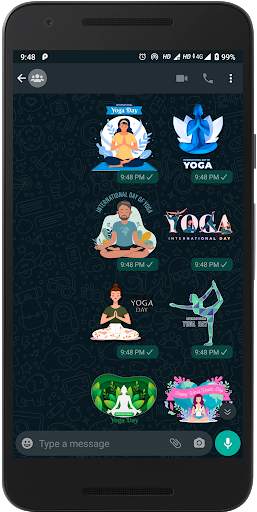 Yoga day - sticker, photos and photo Editor 4 تصوير الشاشة