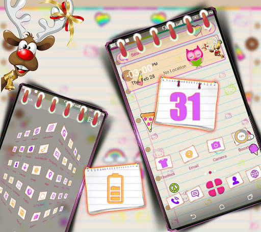 Cute Notepad Launcher Theme screenshot 2