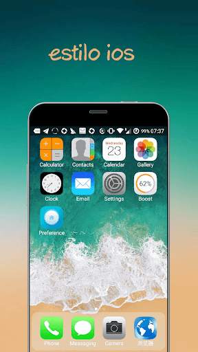 iLauncher X -  iOS launcher  for  tema iphone screenshot 1