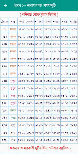 Dhaka Narayanganj Train Time screenshot 3