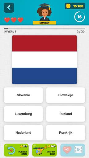 Vlaggen 2: Aardrijkskunde Quiz screenshot 3
