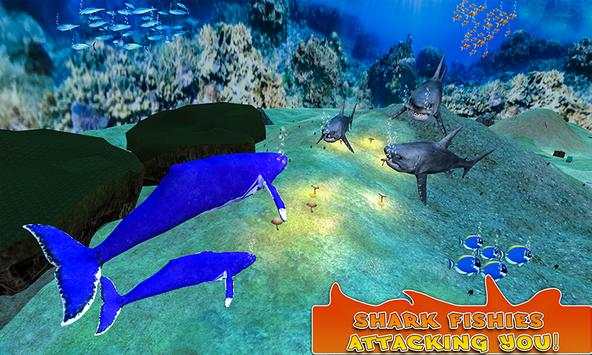 Blue Whale Swim Life Simulator – Deep Sea 3D Game screenshot 1