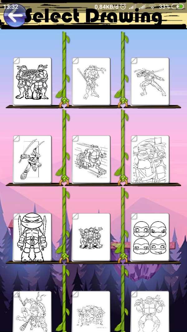 Coloring Ninja Power Turtle screenshot 4