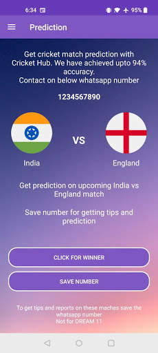 Cricket Hub - Prediction screenshot 1
