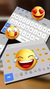 Simple White Blue Keyboard screenshot 3