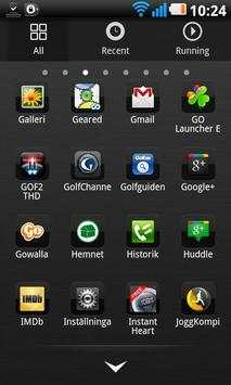 Black chrome Go Launcher theme screenshot 2