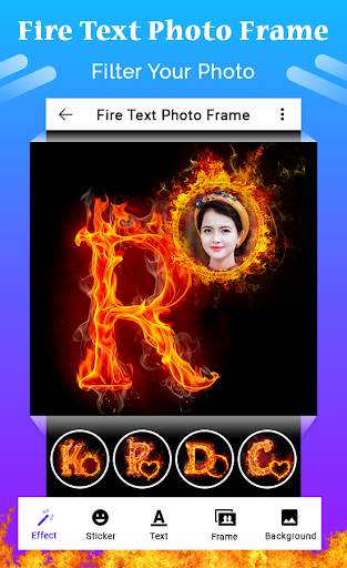 Fire Text Photo Frame скриншот 7