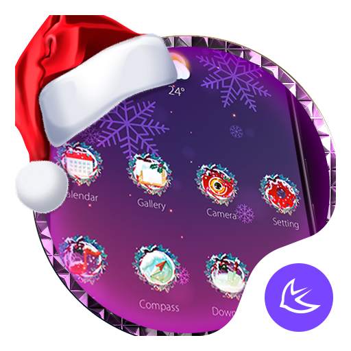Purple Dream Christmas- APUS Launcher Free Theme 563.0.1001