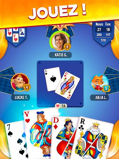 Belote & Coinche, jeu en ligne 8 تصوير الشاشة