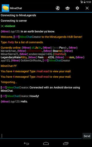 MineChat Lite screenshot 2
