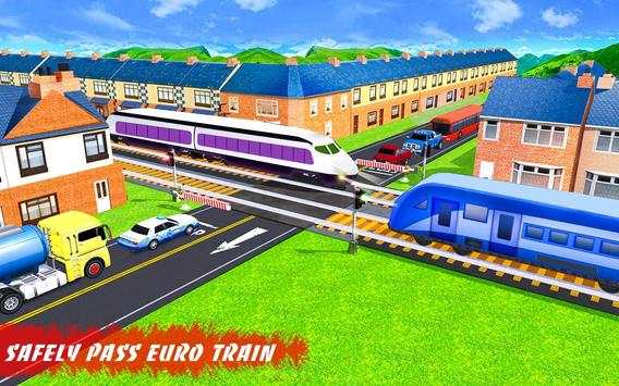 Euro Railroad Crossing: Railway Train Passing 3D screenshot 1