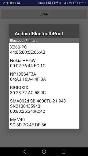 Bluetooth  & gloria food receipt print screenshot 1
