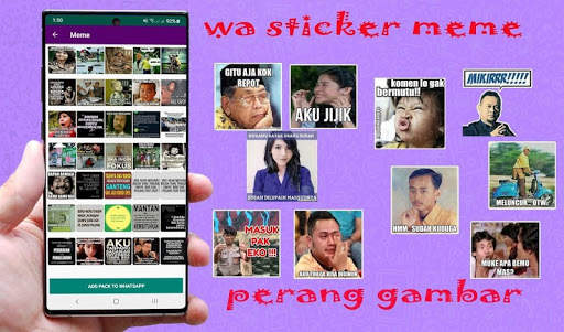Meme Perang Gambar Stiker WA Terlaris Di Download screenshot 3