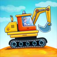 Car games for kids: building and hill racing logo