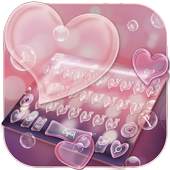 Pink Heart Bubble Keyboard 10001004