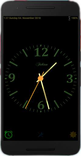 Nice Night Clock with Alarm and Light - no Ads screenshot 1
