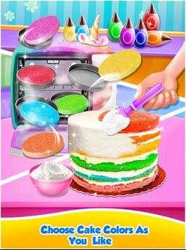 Unicorn cake - rainbow cake screenshot 2