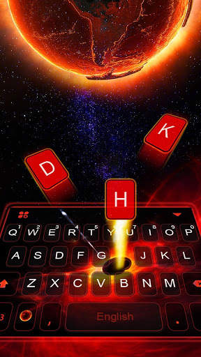Galaxy Black Hole 3D Keyboard Theme screenshot 2