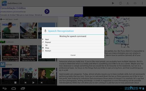 Audio News Lite:hands&eye free screenshot 6