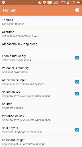 FlinKey - Fast Keyboard स्क्रीनशॉट 1