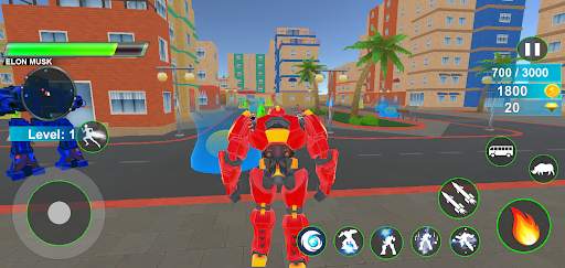 Police Bus Robot Car Game 3d screenshot 2