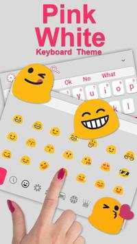 Pink White Keyboard Theme screenshot 3