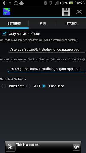 Bluetooth & WiFi file transfer screenshot 1