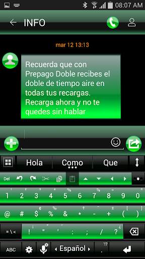 THEME FOR AI TYPE BLACK GREEN screenshot 5