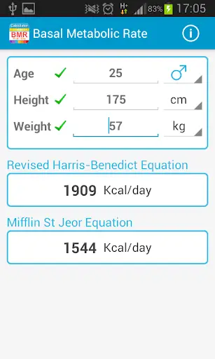 BMR Calculator screenshot 2