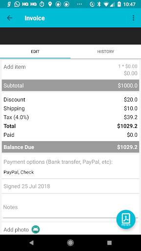 Invoice  Maker - Invoice and Estimate screenshot 2