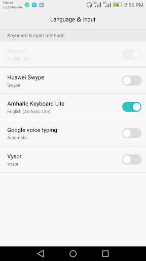 Amharic Keyboard Lite screenshot 2