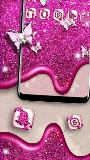 Glitter Butterfly Launcher Theme screenshot 4