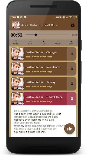 Justin Bieber Song's Plus Lyrics screenshot 2