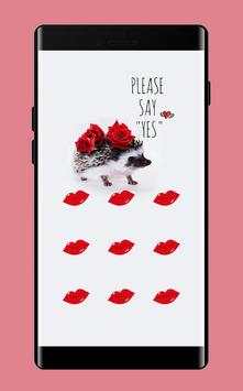 Lips APP LOCK Theme Rose Pin Lock Screen screenshot 1