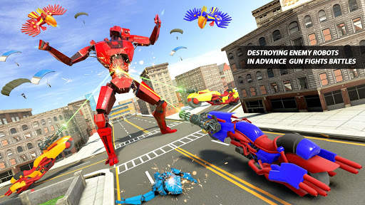 Parrot Robot Transforme: Robot Bike Games स्क्रीनशॉट 1