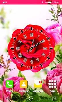 Red Rose Clock Live Wallpaper screenshot 4