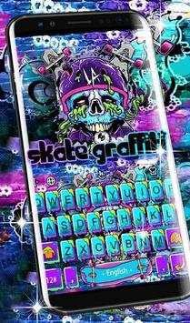 Colorful Skull Skate Graffiti Keyboard Theme screenshot 2