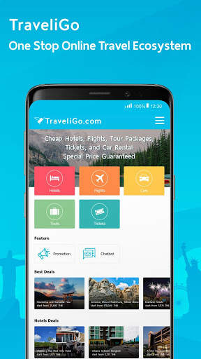 TraveliGo Flights, Hotels & Deals screenshot 1