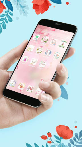 Beautiful Pink Girly Flowers theme & wallpapers screenshot 1