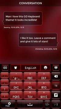 Red Keyboard Theme screenshot 2
