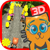 talking cat : super run أيقونة
