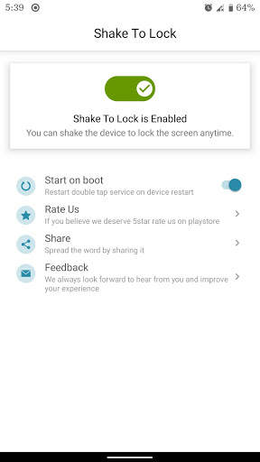 Shake To Lock and Unlock screenshot 1