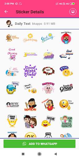 Daily stickers - WAStickers Apps screenshot 5