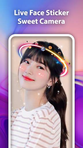 Live Face Sticker Sweet Camera screenshot 5