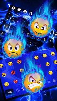 Blue Flame Love Heart Keyboard screenshot 3